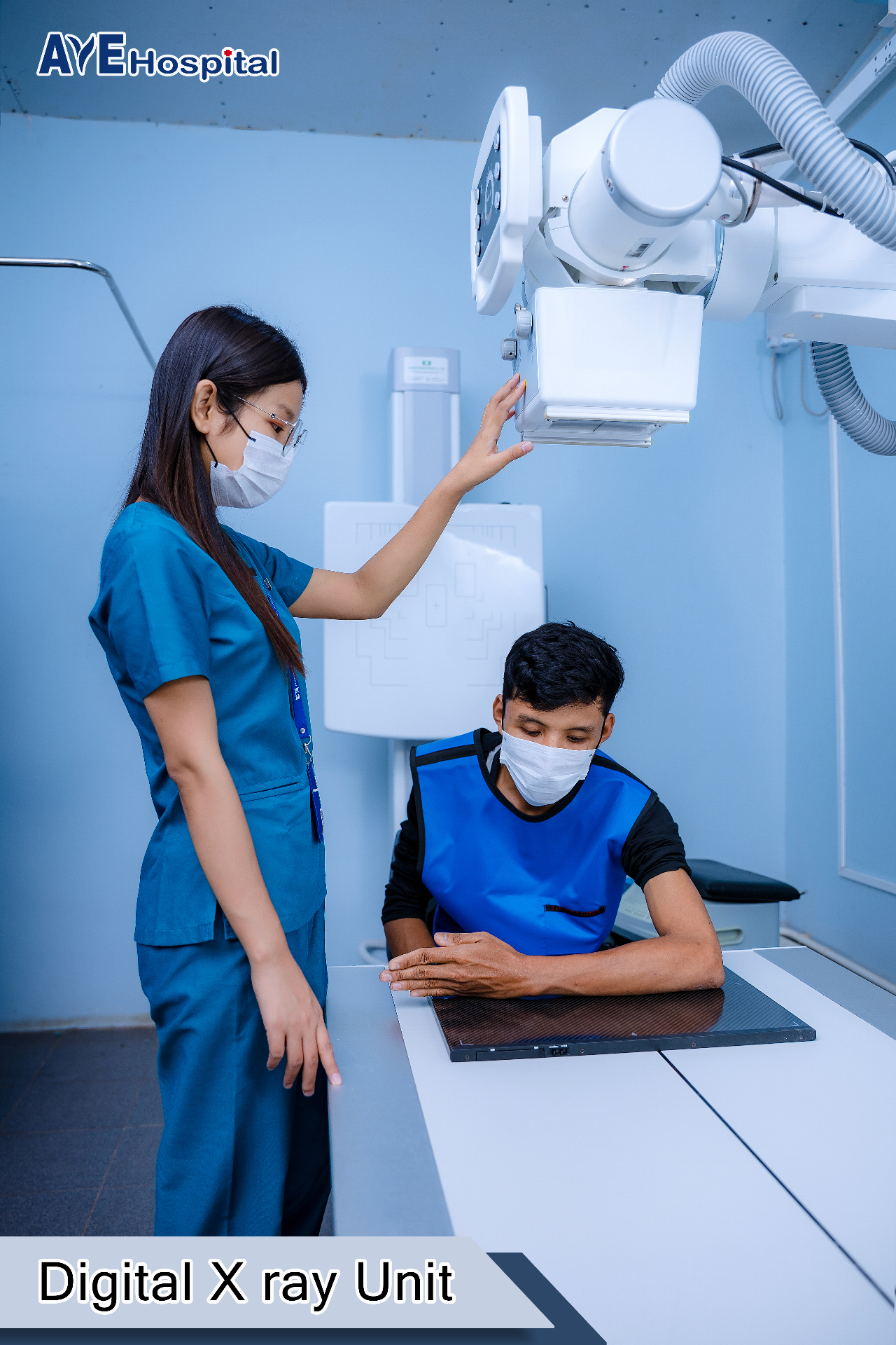 Aye Hospital digital X-ray examination