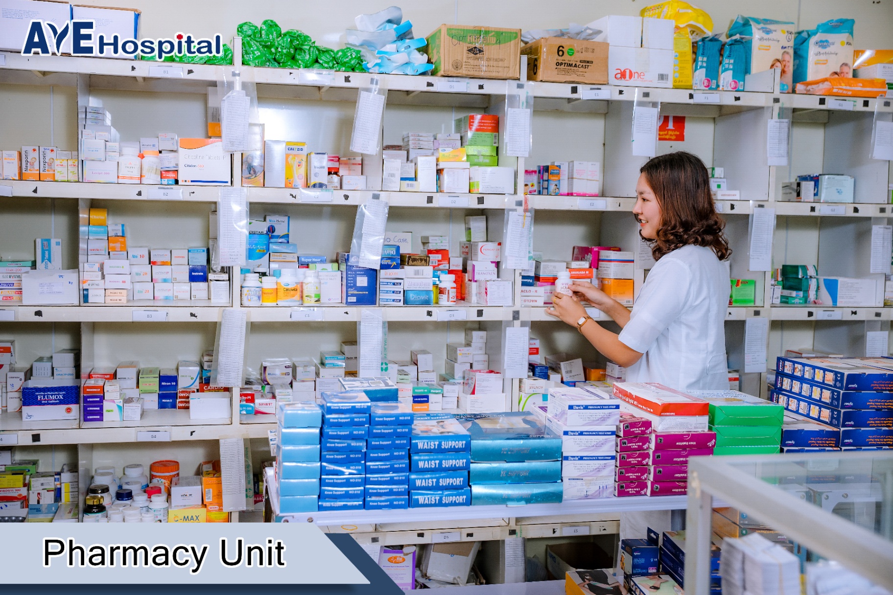 Aye Hospital pharmacy unit overview